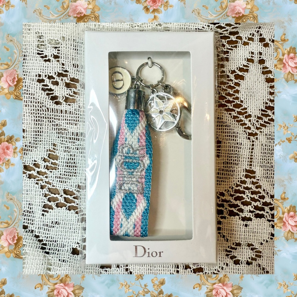 Dior Blue and Pink Key Holder